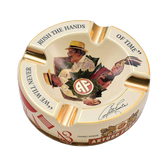 Arturo Fuente Round Decorated Ceramic "Hands of Time" Cream Ashtray